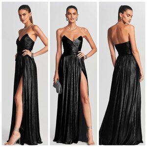 Retrofete Waldorf Black Strapless Maxi Dress - Small - tags + flaw
